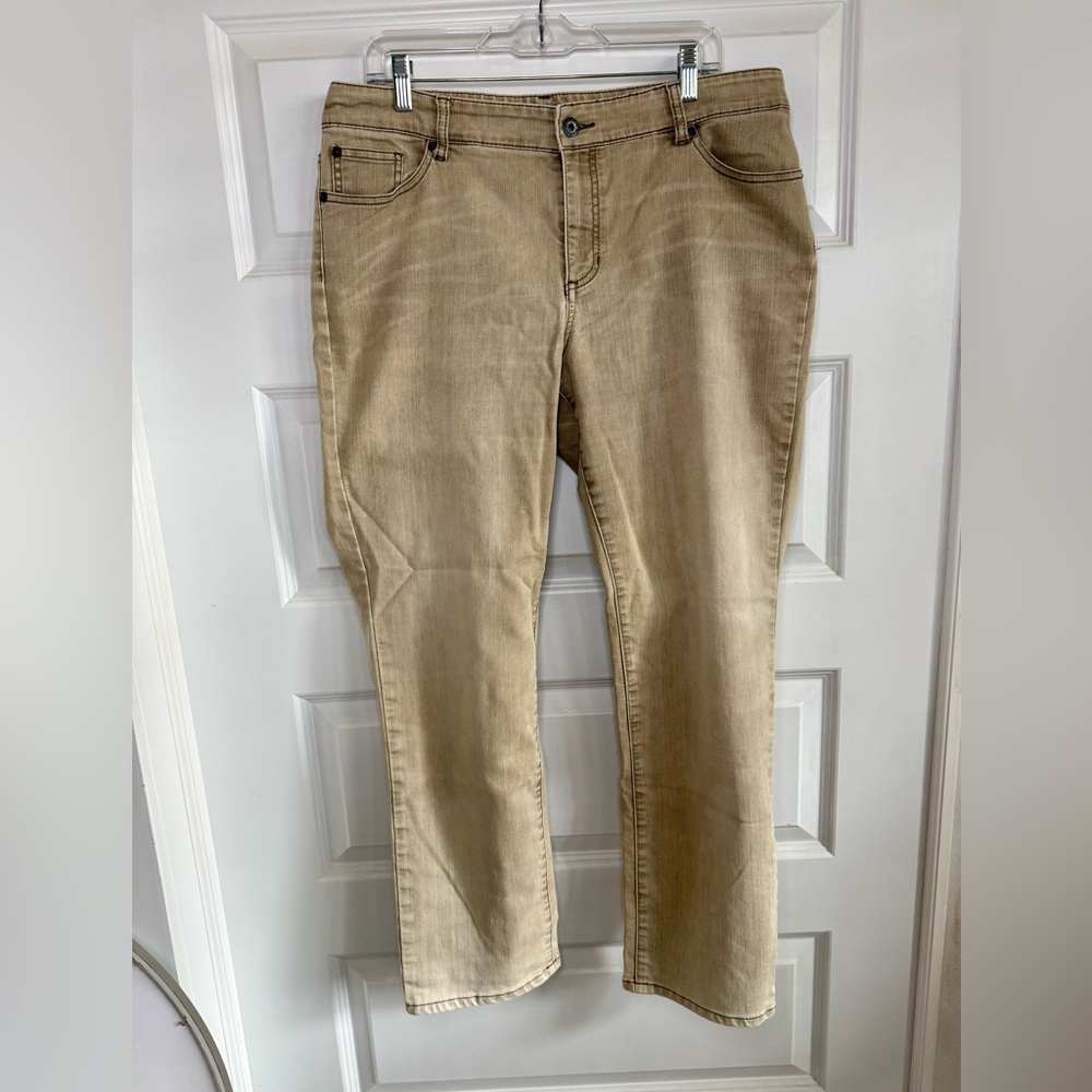 Chico's Women's Platinum Skinny Jeans in Tan